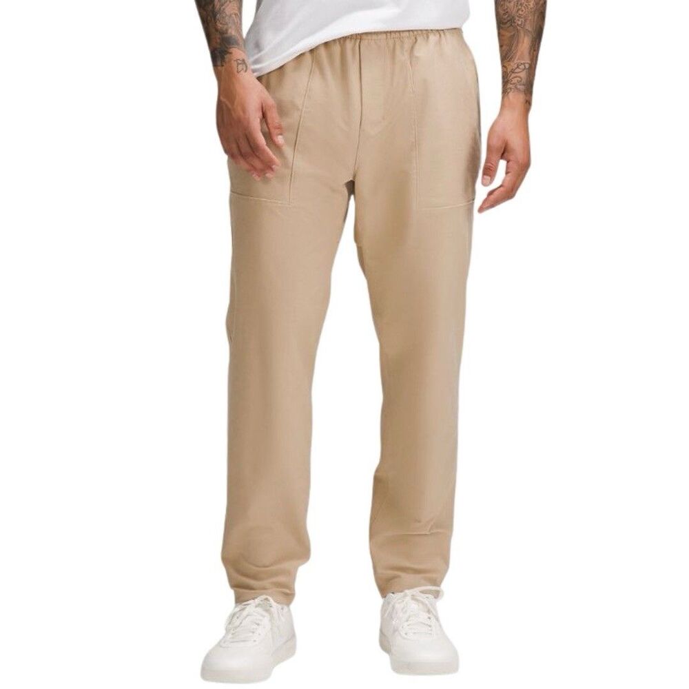 Lululemon Men’s Utilitech Pull-On Drawstring Classic-Fit Pant 30" Khaki Tan Med